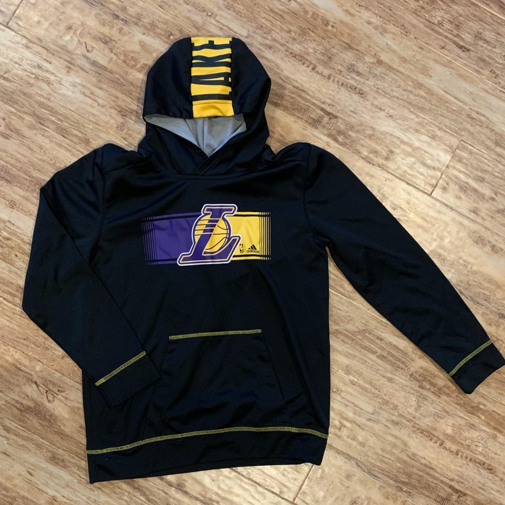 Adidas Los Angeles Lakers hooded sweatshirt youth Large